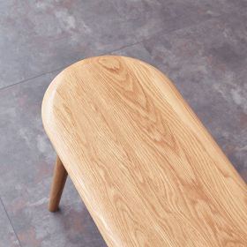 Natural Oak Wood for Dining Bench Table Bench for Living Room (Color: as Pic)